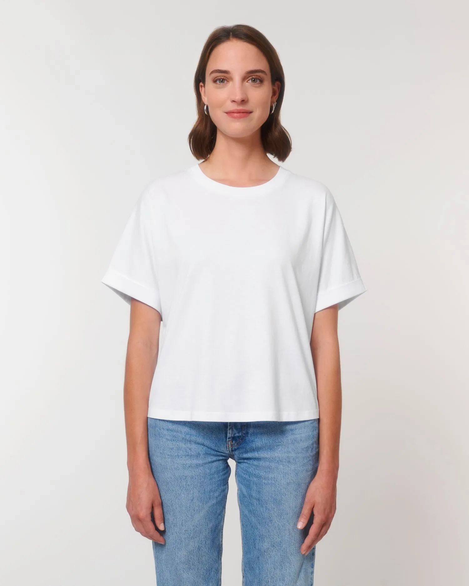 Women's Oversized Rolled Sleeve T-shirt - 155 g/m² | Stella Collider T-shirt STTW089