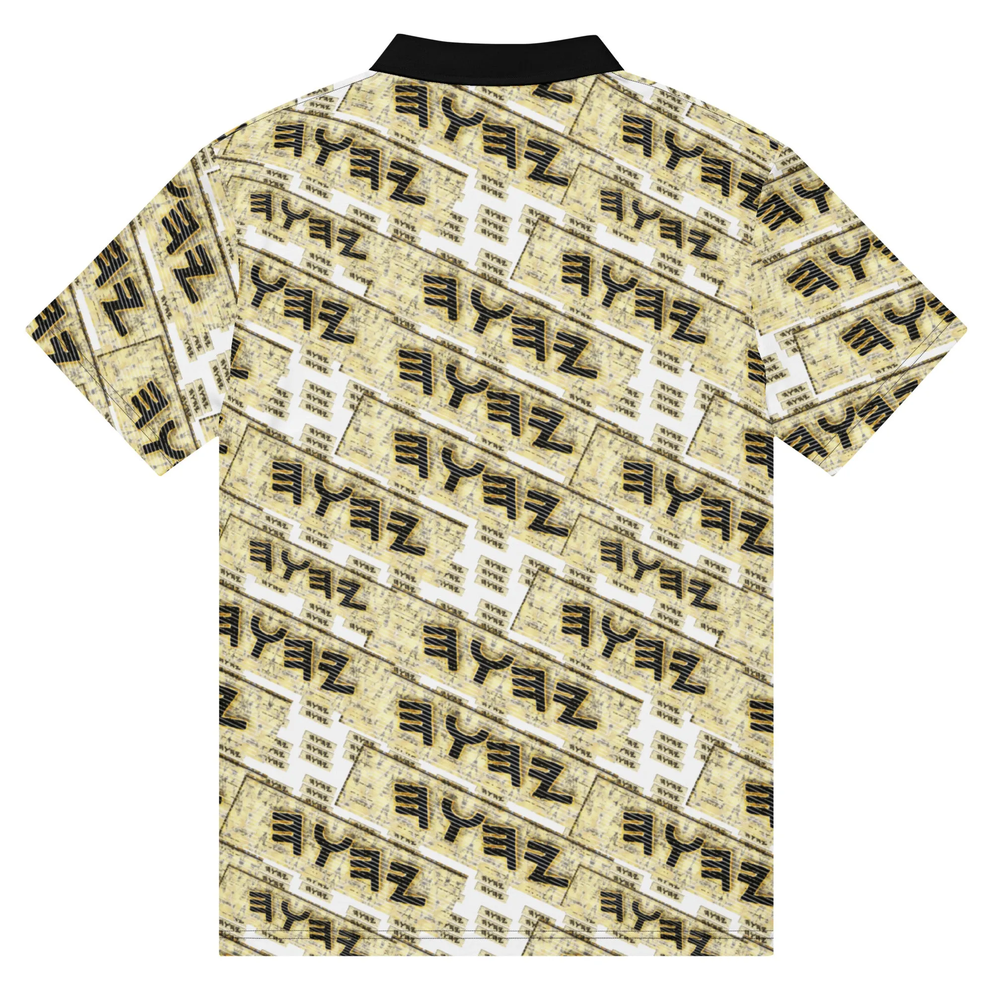Yahuah Logo 03 - White Men’s Designer Slim Fit Polo Shirt